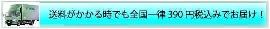 送料がかかる時でも全国一律390円税込みでお届け！